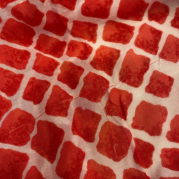 COACH infinity scarf, light-weight and practical, red&white, 20x32 inches - Picture 6 of 8